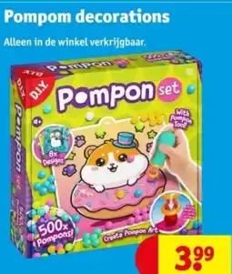 Kruidvat Pompom decorations aanbieding