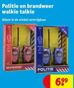 Kruidvat Politie en brandweer walkie talkie aanbieding
