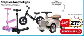 Kruidvat Steps en loopfietsjes aanbieding