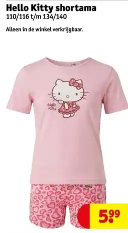 Kruidvat Hello Kitty shortama aanbieding