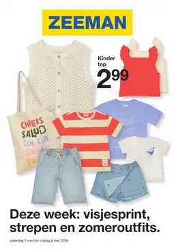 Zeeman Deze week: visjesprint, strepen en zomeroutfits. aanbieding