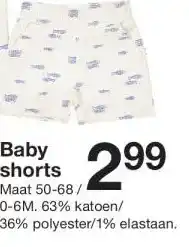 Zeeman Baby shorts aanbieding
