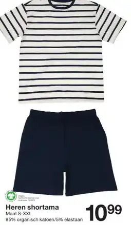 Zeeman Heren shortama aanbieding