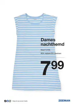 Zeeman Dames nachthemd aanbieding