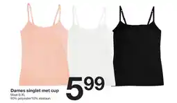 Zeeman Dames singlet met cup aanbieding