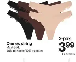 Zeeman Dames string aanbieding
