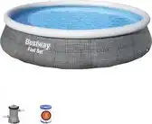 Bol.com Bestway - Fast - Set - Zwembadset - met - pomp - opblaasbaar - 396x84 - cm aanbieding