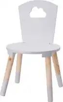 Bol.com KidCollection Kinderstoeltje - 32 x 32 x 50 cm - Wit aanbieding