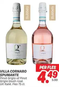 Dekamarkt VILLA CORNARO SPUMANTE Pinot Grigio of aanbieding