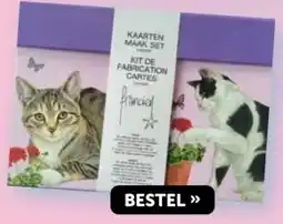 Boekenvoordeel Kaarten maak set Francien Paars met roze box aanbieding