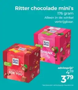 Trekpleister Ritter chocolade mini's aanbieding