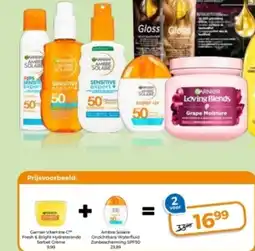 Trekpleister Garnier Vitamine C™ Fresh & Bright Hydraterende + Ambre Solaire c aanbieding