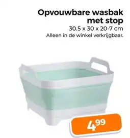 Trekpleister Opvouwbare wasbak met stop aanbieding