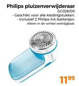 Trekpleister Philips pluizenverwijderaar aanbieding