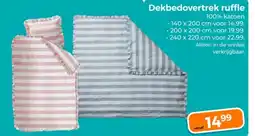 Trekpleister Dekbedovertrek ruffle aanbieding