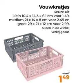 Trekpleister Vouwkratjes aanbieding