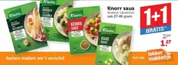 Coop Knorr saus aanbieding