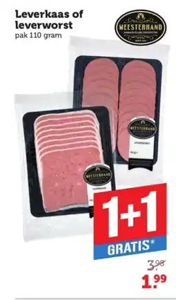Coop Leverkaas of leverworst aanbieding
