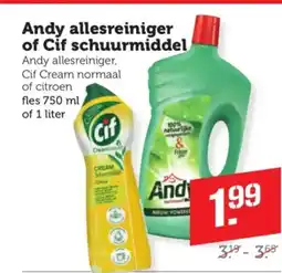 Coop Andy allesreiniger of Cif schuurmiddel aanbieding