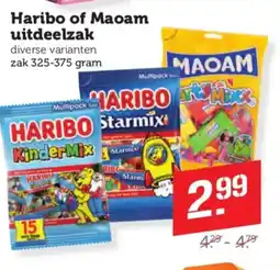 Coop Haribo of Maoam uitdeelzak aanbieding