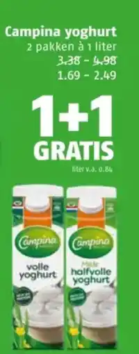 Poiesz Campina yoghurt aanbieding