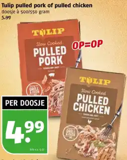 Poiesz Tulip pulled pork of pulled chicken aanbieding