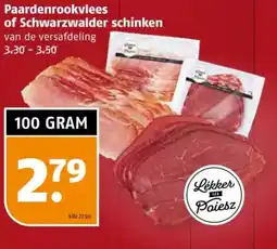 Poiesz Paardenrookvlees of Schwarzwalder schinken aanbieding