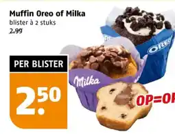 Poiesz Muffin Oreo of Milka aanbieding