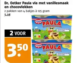 Poiesz Dr. Oetker Paula vla met vanillesmaak en chocovlekken aanbieding