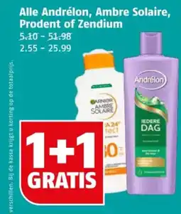 Poiesz Alle Andrélon, Ambre Solaire, Prodent of Zendium aanbieding