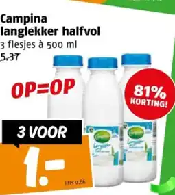 Poiesz Campina langlekker halfvol aanbieding