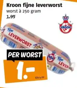 Poiesz Kroon fijne leverworst aanbieding