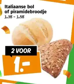 Poiesz Italiaanse bol of piramidebroodje aanbieding
