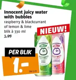 Poiesz Innocent juicy water with bubbles aanbieding