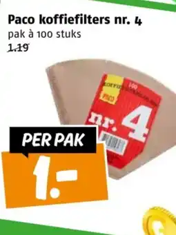 Poiesz Paco koffiefilters nr. 4 aanbieding