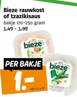 Poiesz Bieze rauwkost of tzazikisaus aanbieding