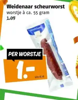 Poiesz Weidenaar scheurworst aanbieding