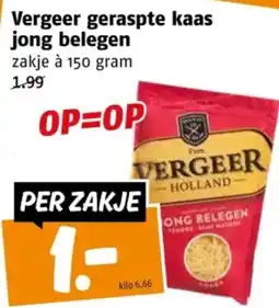 Poiesz Vergeer geraspte kaas jong belegen aanbieding