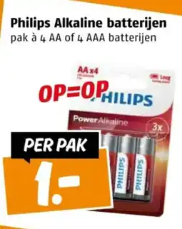 Poiesz Philips Alkaline batterijen aanbieding