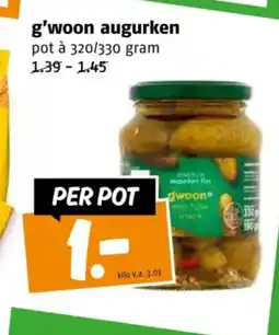 Poiesz G'woon augurken aanbieding