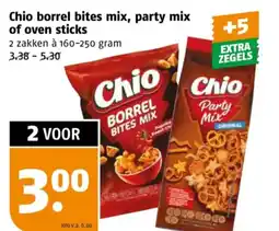 Poiesz Chio borrel bites mix, party mix of oven sticks aanbieding