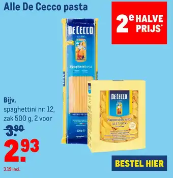 Makro Alle De Cecco pasta aanbieding