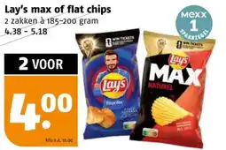 Poiesz Lay's max of flat chips aanbieding