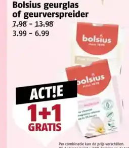 Poiesz Bolsius geurglas of geurverspreider aanbieding