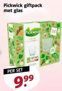 Poiesz Pickwick giftpack met glas aanbieding