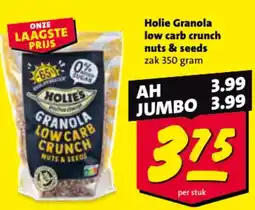Nettorama Holie Granola low carb crunch nuts & seeds aanbieding