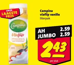 Nettorama Campina vlaflip vanille aanbieding