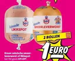 Nettorama Kroon saksische smeer leverworst of likkepot aanbieding