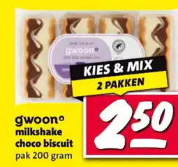 Nettorama gwoon milkshake choco biscuit aanbieding
