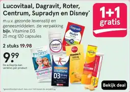 Etos Lucovitaal, Dagravit, Roter, Centrum, Supradyn en Disney aanbieding
